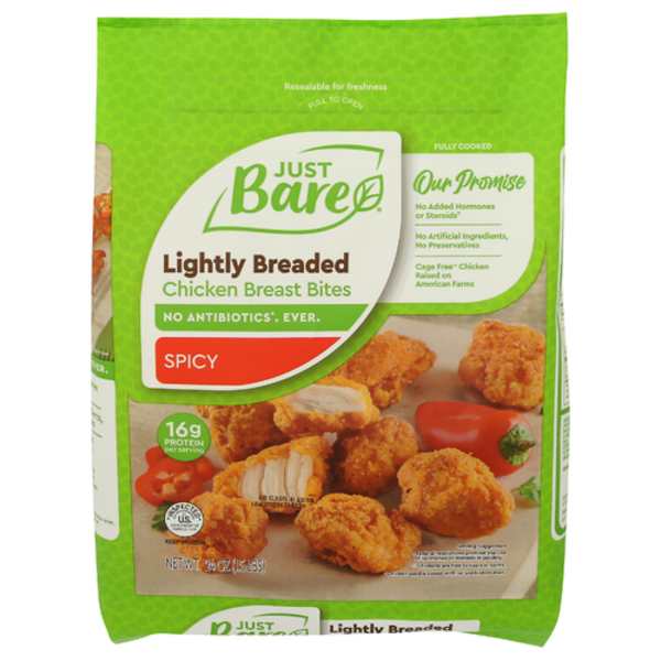 Just Bare Lightly Breaded Chicken Breast Spicy Bites