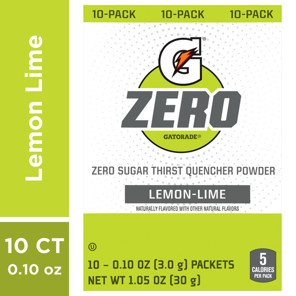 Gatorade Thirst Quencher Powder, Lemon-Lime, Zero Sugar Same-Day