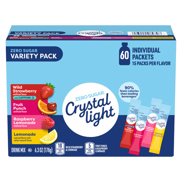 Crystal Light Lemonade, Fruit Punch, Raspberry Lemonade & Wild Strawberry  Drink Mix Assortment Same-Day Delivery | Sam's Club