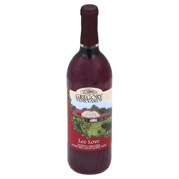 Gregory Vineyards Muscadine Wine, Sweet Red, Lee Love, North Carolina