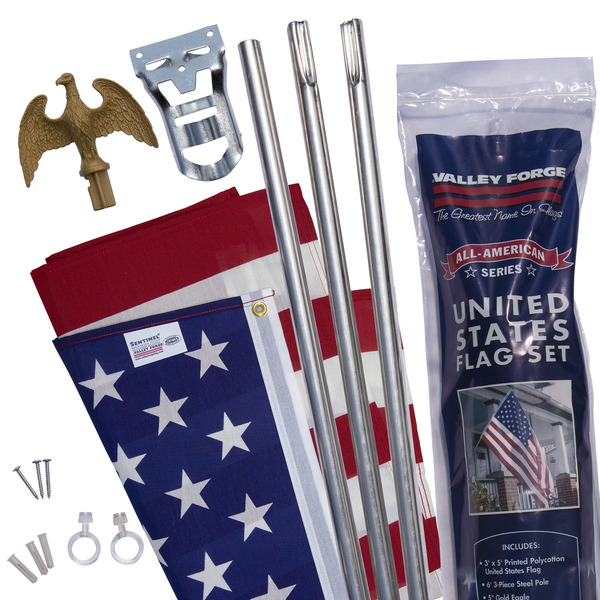 Valley Forge 3' x 5' Poly Cotton All American Flag Kit