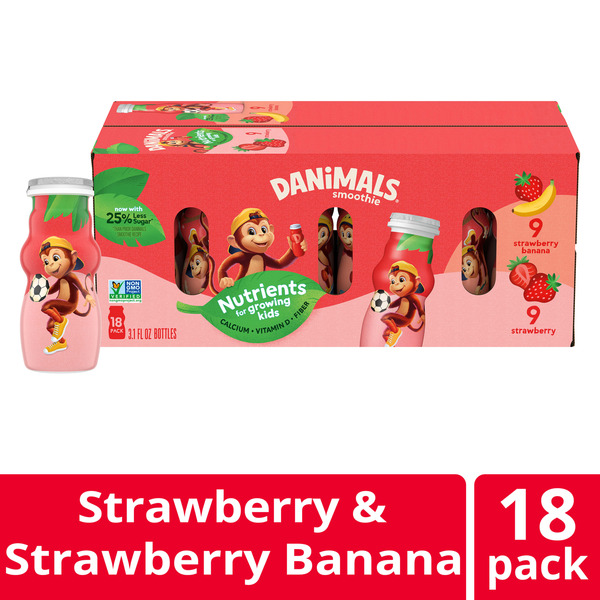 Danimals Smoothie Strawberry Explosion & Swingin Strawberry Banana