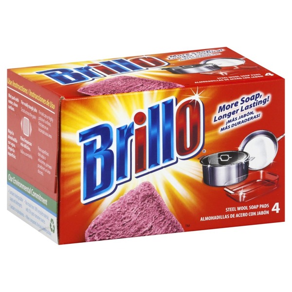 Brillo Soap Pads, Steel Wool (4 ct) Instacart