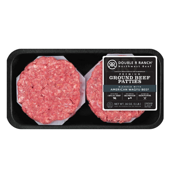 Double R Hoxton Double R Ranch Premium Ground Beef Patties Same-Day Delivery or Pickup ...