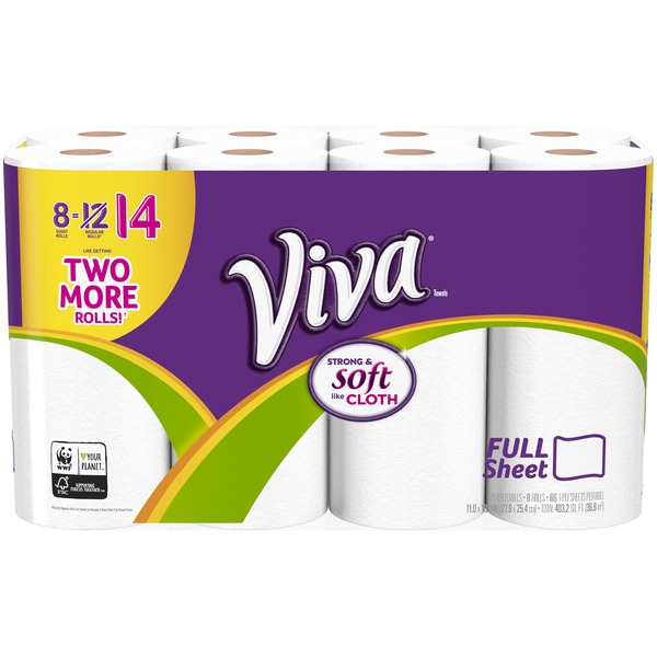 Viva Full Sheet Paper Towels (8 ct) Instacart