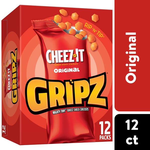 Cheez-It Gripz Cheez-It Original Mini Cheese Crackers, Kids Snacks