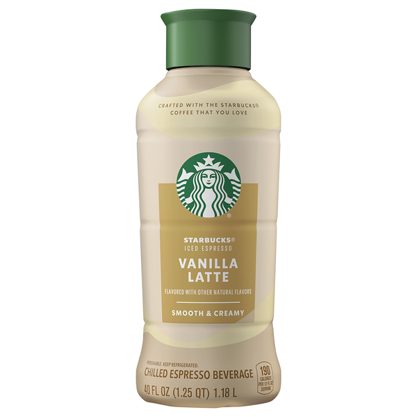 Starbucks Vanilla Latte Iced Espresso Same-Day Delivery or Pickup