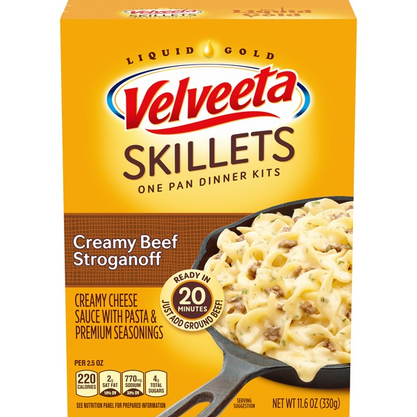 Kraft Velveeta Cheesy Skillets Creamy Beef Stroganoff ...