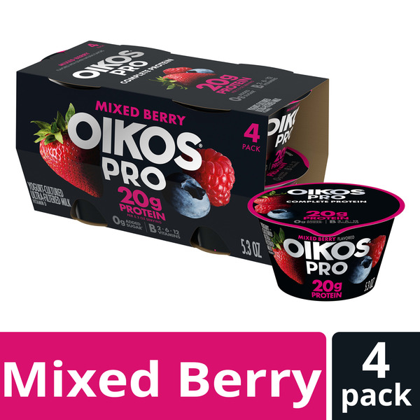 Oikos Mixed Berry Yogurt-Cultured Ultra-Filtered Milk Cups Same