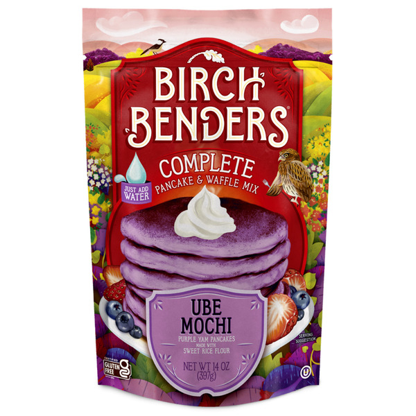 Birch Benders Ube Mochi Pancake & Waffle Mix, 14 Oz Pouch