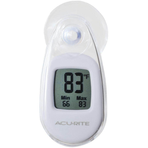 Acurite Digital Suction Cup Thermometer In White