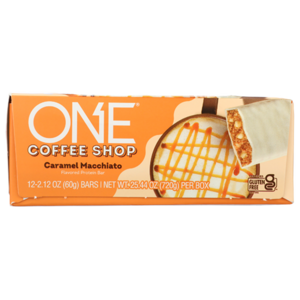 ONE Coffee Shop Caramel Macchiato Flavored Protein Bars, 2.12 oz