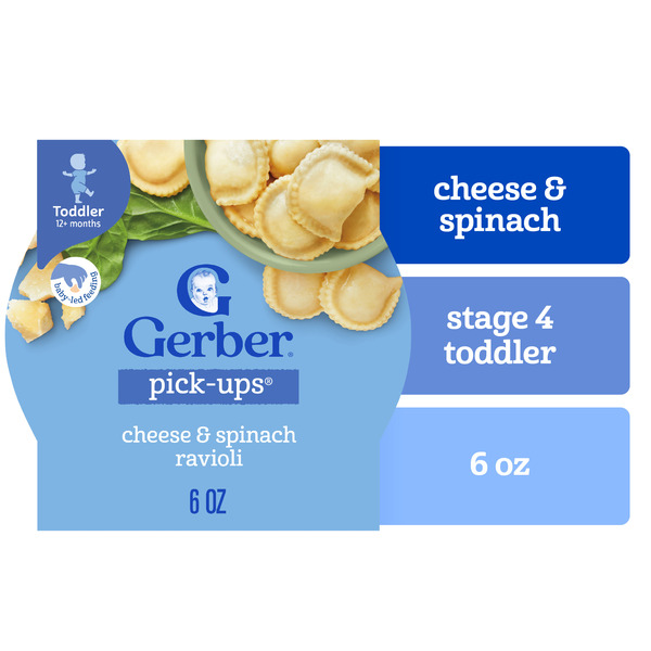 Gerber Pick-Ups Cheese And Spinach Ravioli Toddler Meal