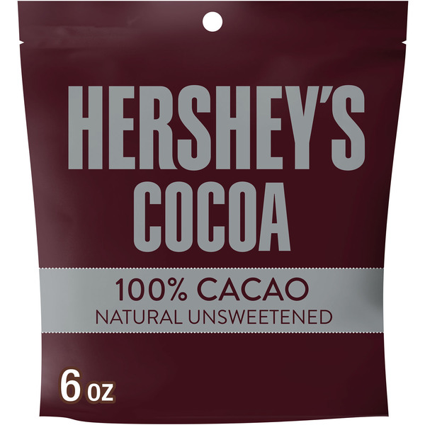 Hershey's Natural Unsweetened Cocoa Powder Resealable Pouch, 6 oz