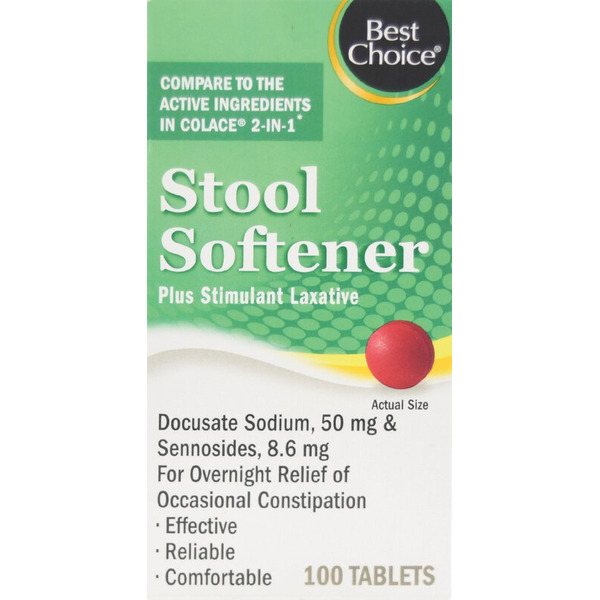 Best Choice DOCUSATE SODIUM STOOL SOFTENER LAX Same-Day Delivery