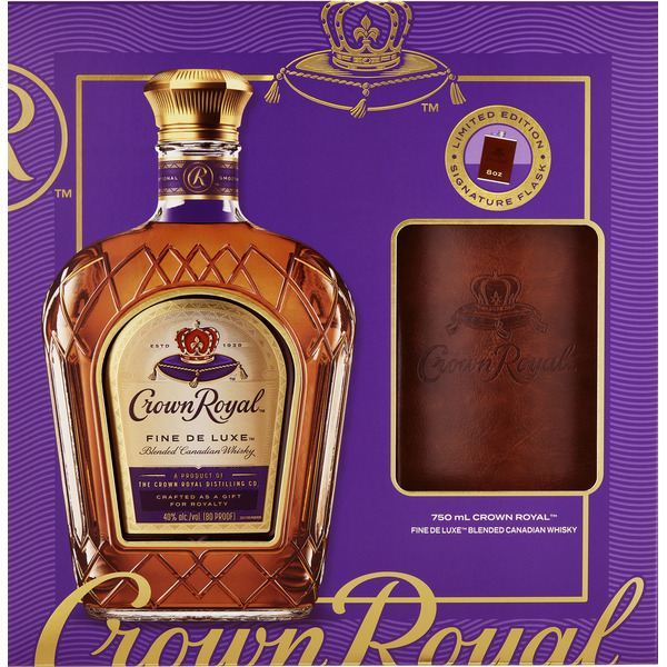 Crown Royal Fine De Luxe Blended Canadian Whisky with Two