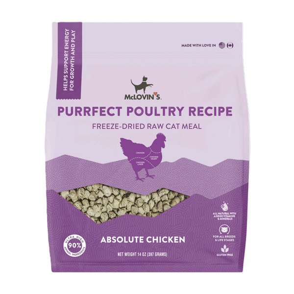 McLovin's Pet Purrfect Poultry Recipe Freeze-Dried Raw Cat Meal