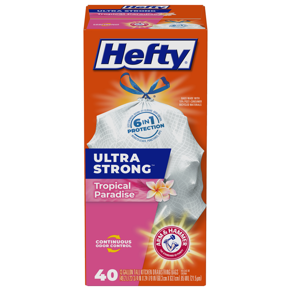 Hefty Tropical Paradise Tall Kitchen Drawstring Bags Same-Day Hefty Tropical Paradise Tall Kitchen Drawstring Bags Same-Day
