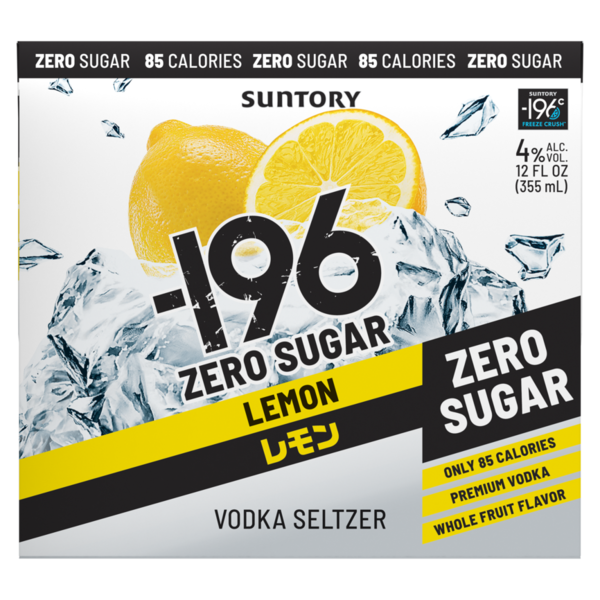 196 Lemon Zero Sugar Vodka Seltzer Same-Day Delivery