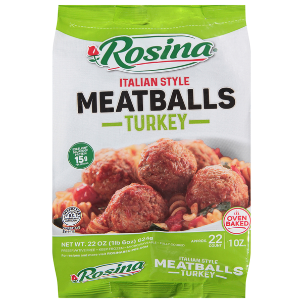Rosina Meatballs, Turkey, Italian Style Same-Day Delivery or