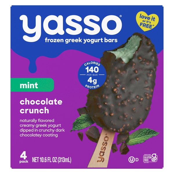 Yasso Frozen Greek Yogurt Bars Mint Chocolate Crunch Bars Same-Day