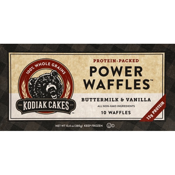 Kodiak Cakes Waffles, Power, Buttermilk & Vanilla (10 each) from