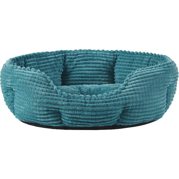 Play On Corduroy Cuddler Dog Bed, XS - Teal