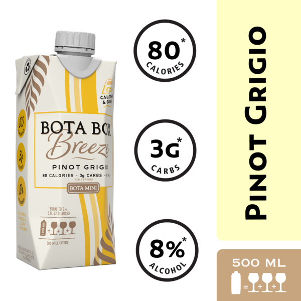 Bota Box Breeze Bota Breeze Mini Pinot Grigio White Wine 500ml (3