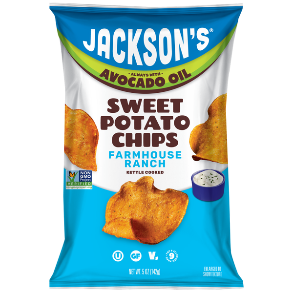 Jackson's Sweet Potato Chips in Avocado Oil, Farmhouse Ranch Same