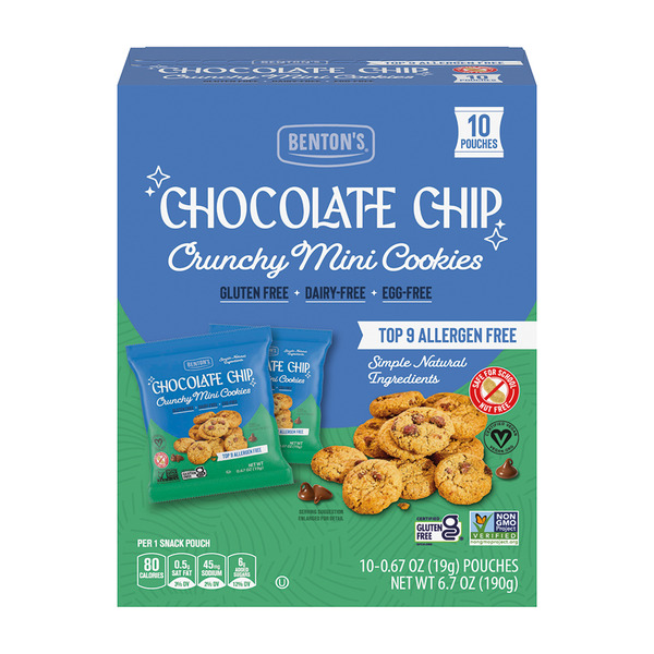 Benton's Gluten Free Chocolate Chip Crunchy Mini Cookies - 10