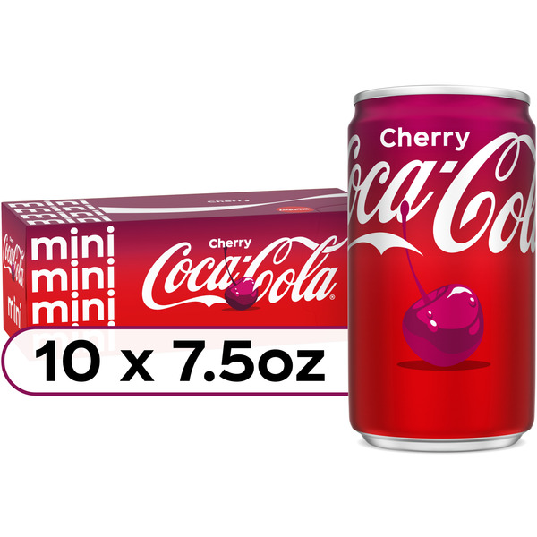 Coca-Cola Cherry Soda Soft Drink Mini Cans Same-Day Delivery or