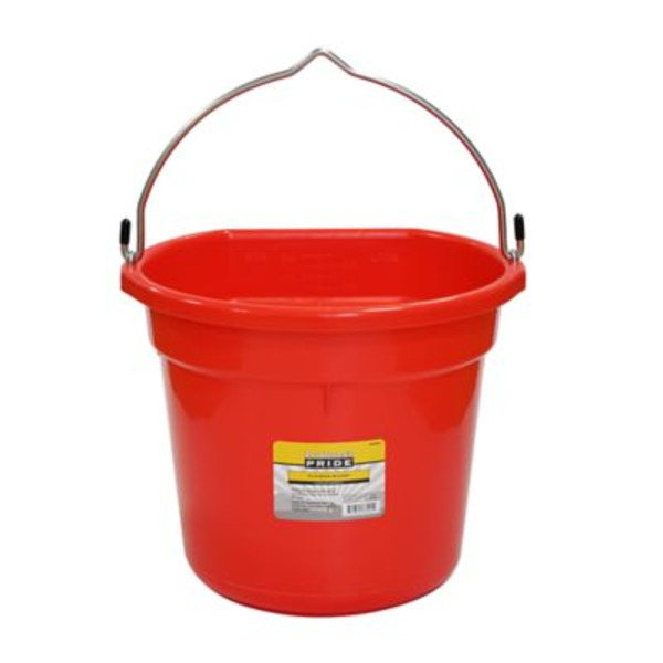 Producer's Pride 5 gal. Flat-Back Bucket, Red