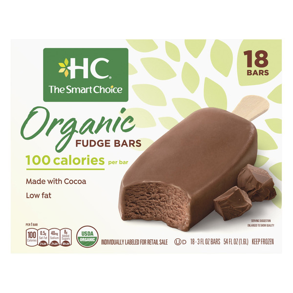 Organic Fudge Bars, 18 x 3 fl oz