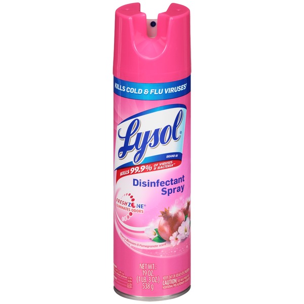 Lysol Cherry Blossom & Pomegranate Scent Disinfectant Spray (19 oz