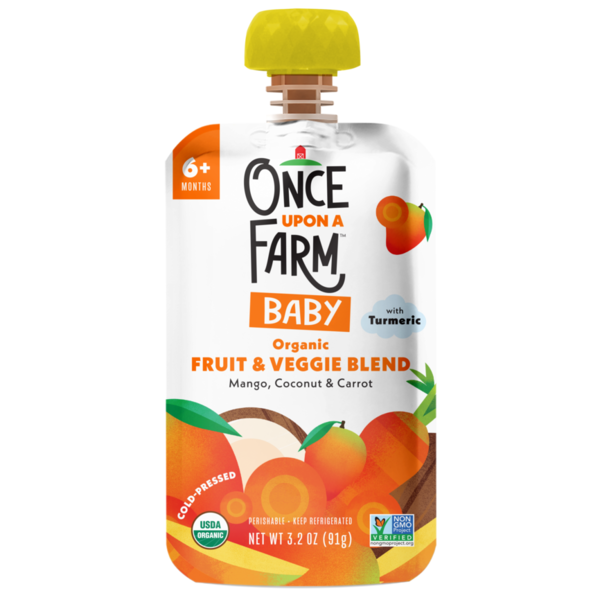 Once Upon a Farm Mango, Coconut and Carrot Organic Baby Food Pouch