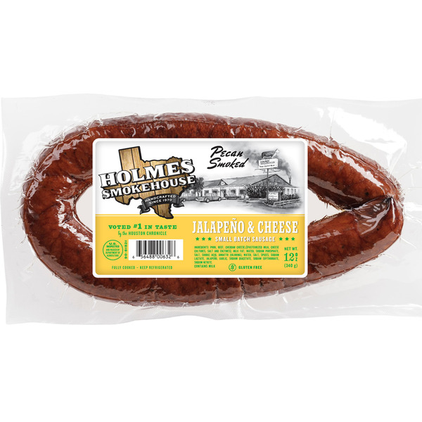 Holmes Smokehouse Jalapeno and Cheese, Pecan Smoked Sausage Same