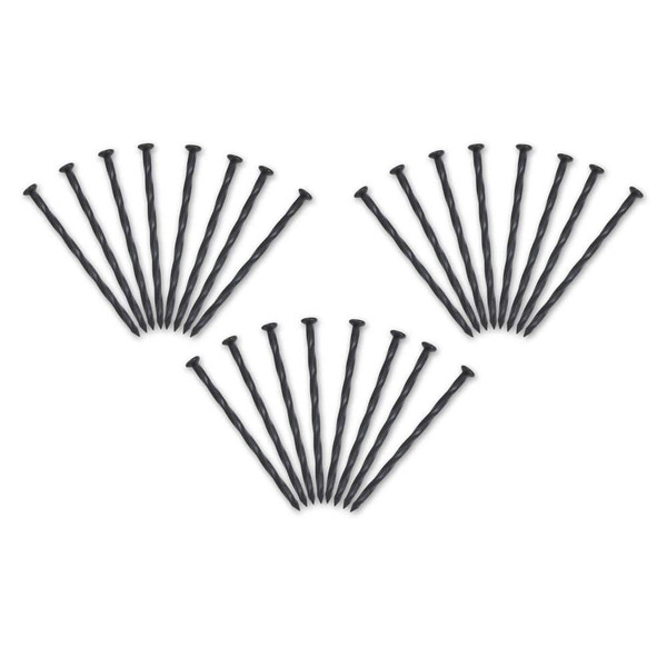 Vigoro 8 In. Black Plastic-nylon Anchoring Landscape Spike (24-pack)