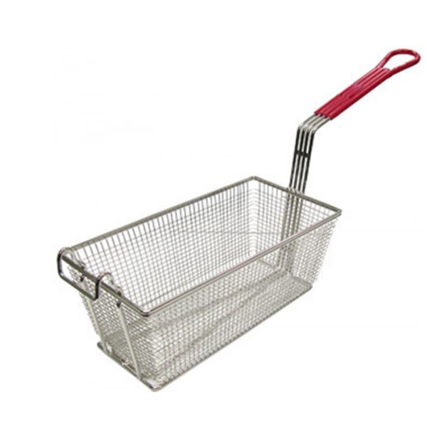 Fry Basket, 13x6x5, Red handle