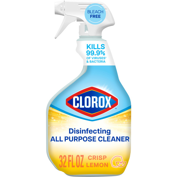 Clorox 32 Oz. Crisp Lemon Scent Bleach Free Disinfecting All-purpose Cleaner Spray