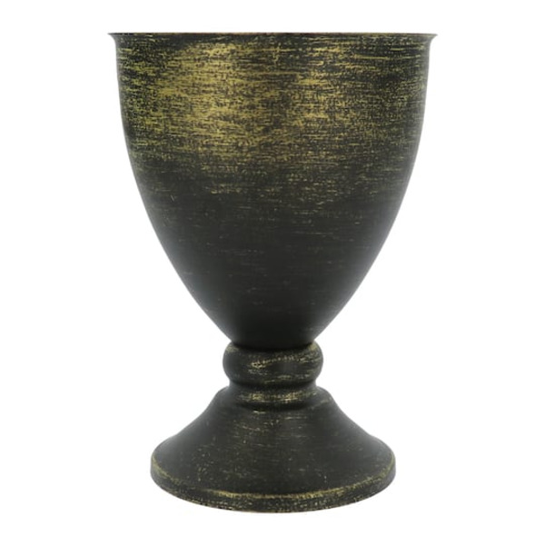 Ashland Metal Tabletop Urn - Black & Gold Brushed