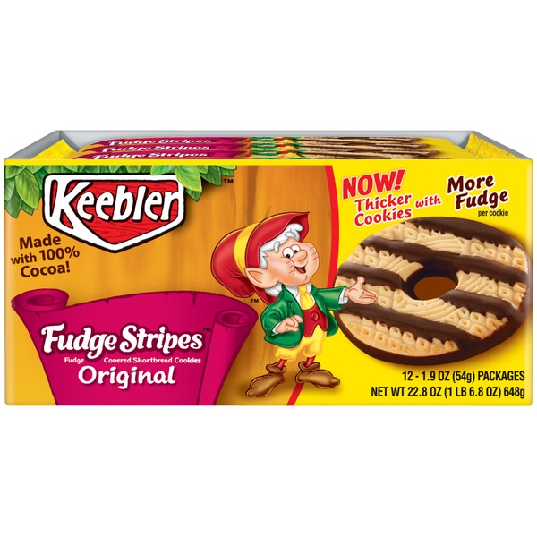 Keebler Fudge Stripes Original Cookies (1.9 oz) from Costco Instacart