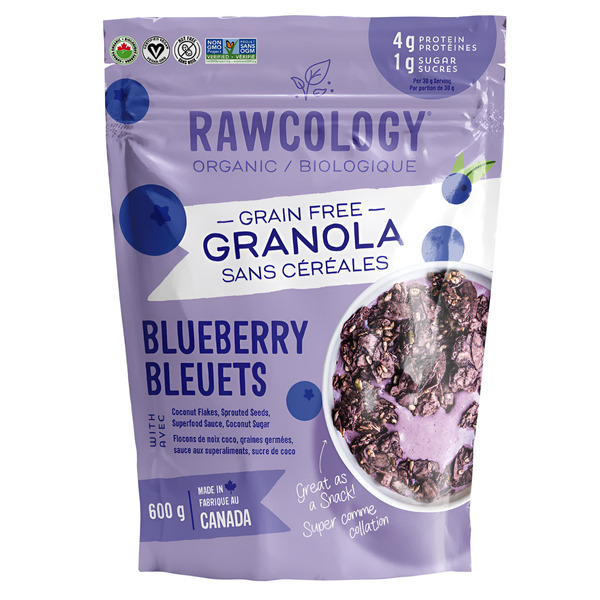 Rawcology Organic Grain Free Blueberry Granola 600 g