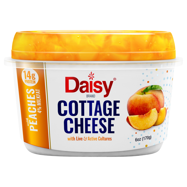 Daisy 4% Milkfat with Peaches Cottage Cheese