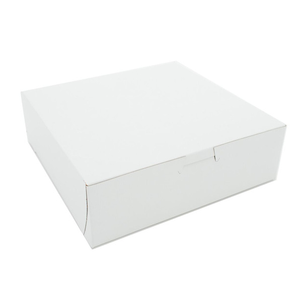 Southern Champion - 0933 White Lock-Corner Bakery Box, 8"L x 8"W x 2.5"H - 250 ct