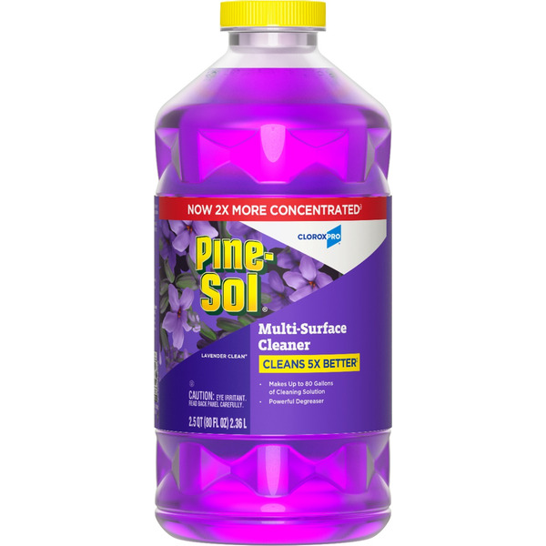 Pine-Sol Multi-Surface Cleaner, CloroxPro, 2x Concentrated Formula, Lavender Clean, 80 Fl Oz