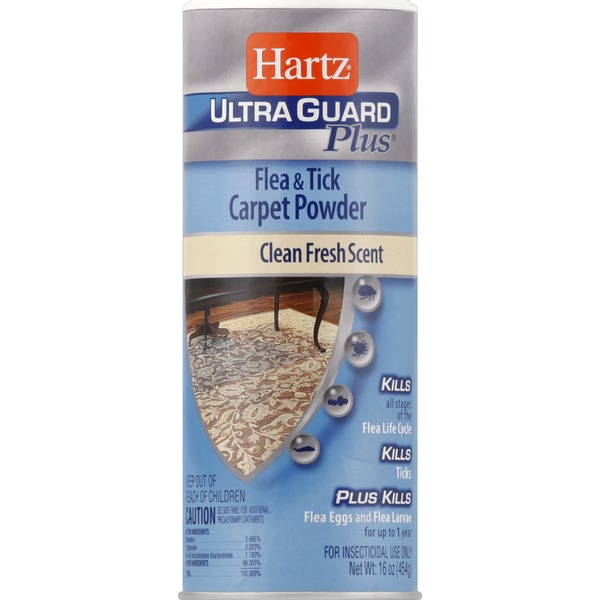 Hartz Carpet Powder, Flea & Tick, Clean Fresh Scent (16 oz) from