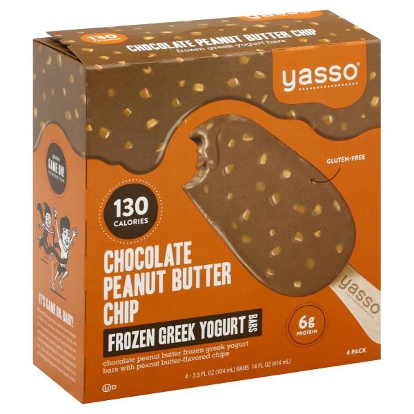 Yasso Frozen Greek Yogurt, Chocolate Peanut Butter Chip Bars (3.5 fl oz
