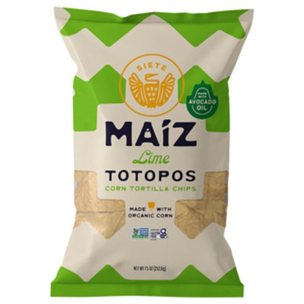 Siete Corn Tortilla Chips, Lime, Totopos