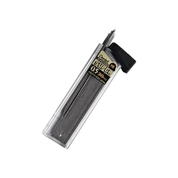 Pentel Lead Refill, Super Hi-Polymer, Fine (0.5 mm), HB Hardness