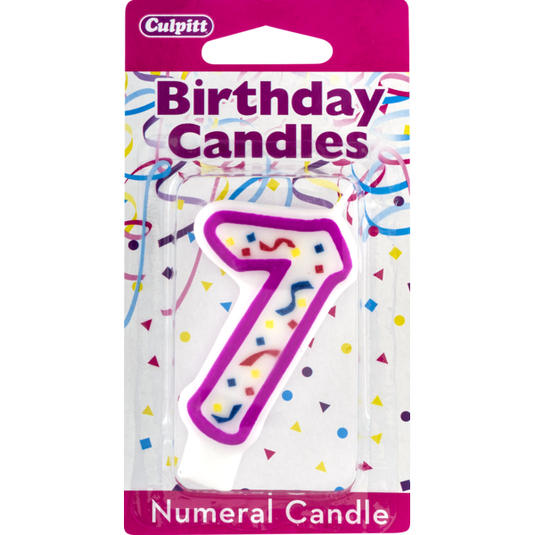 Culpitt Birthday Candles Numeral Candle 7
